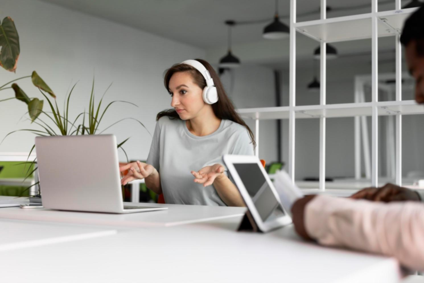 Business planning session with financial models